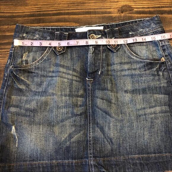 Paper Denim and Cloth Jean Skirt Womens 6 Distressed Medium Wash Boho Festival - Picture 9 of 10